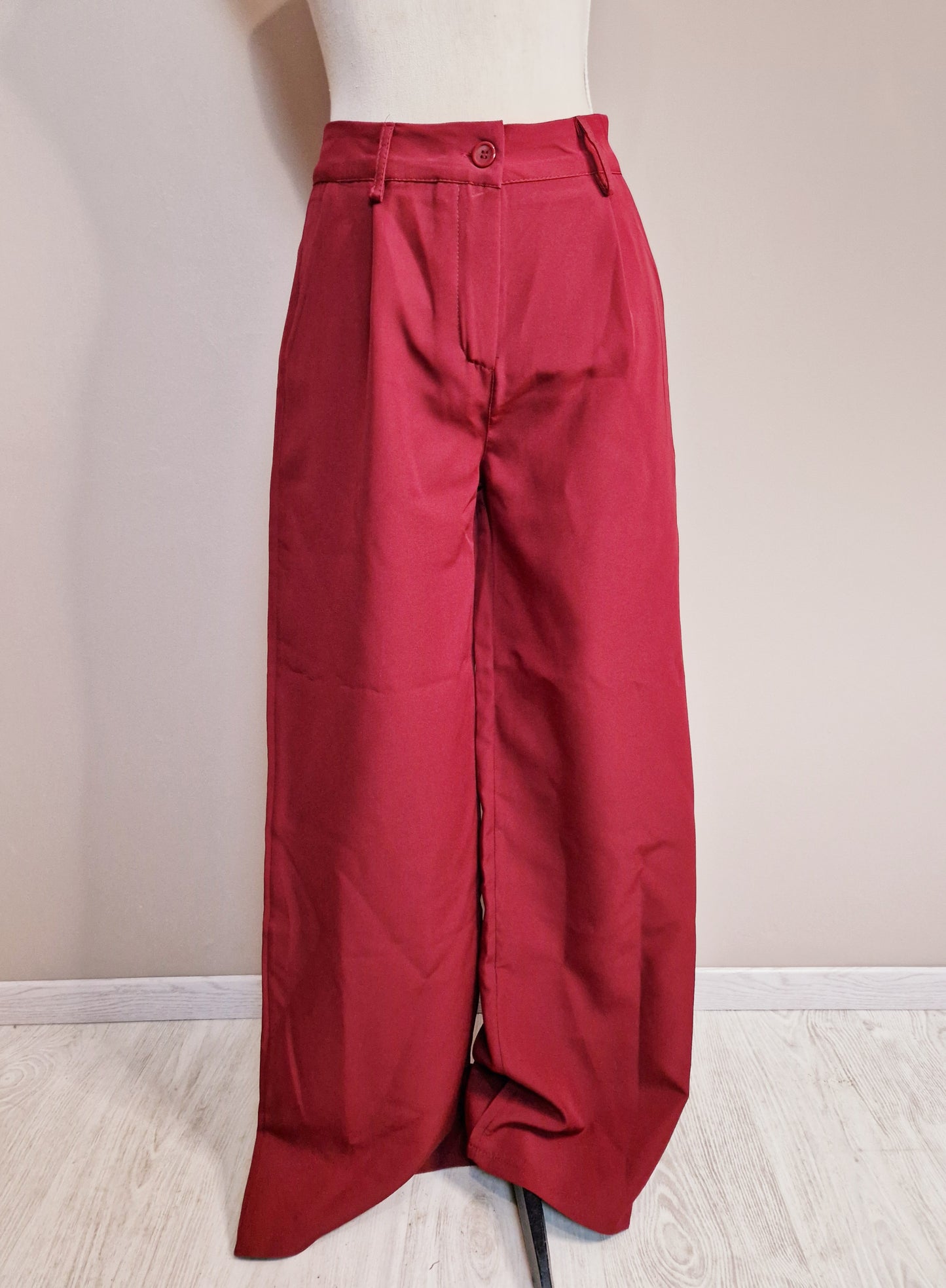 Pantalon large bordeaux